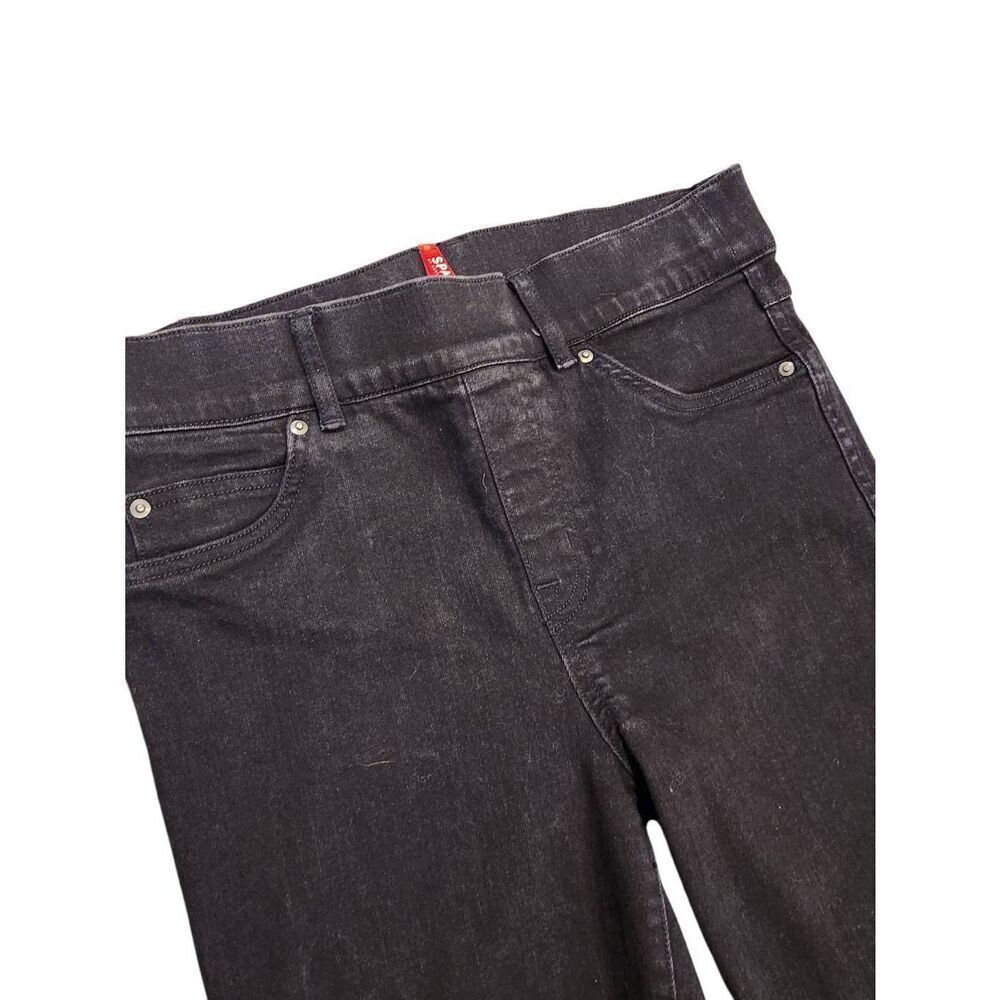 Spanx jeggings size medium petite black stretch tapered with back pockets - Picture 8 of 10